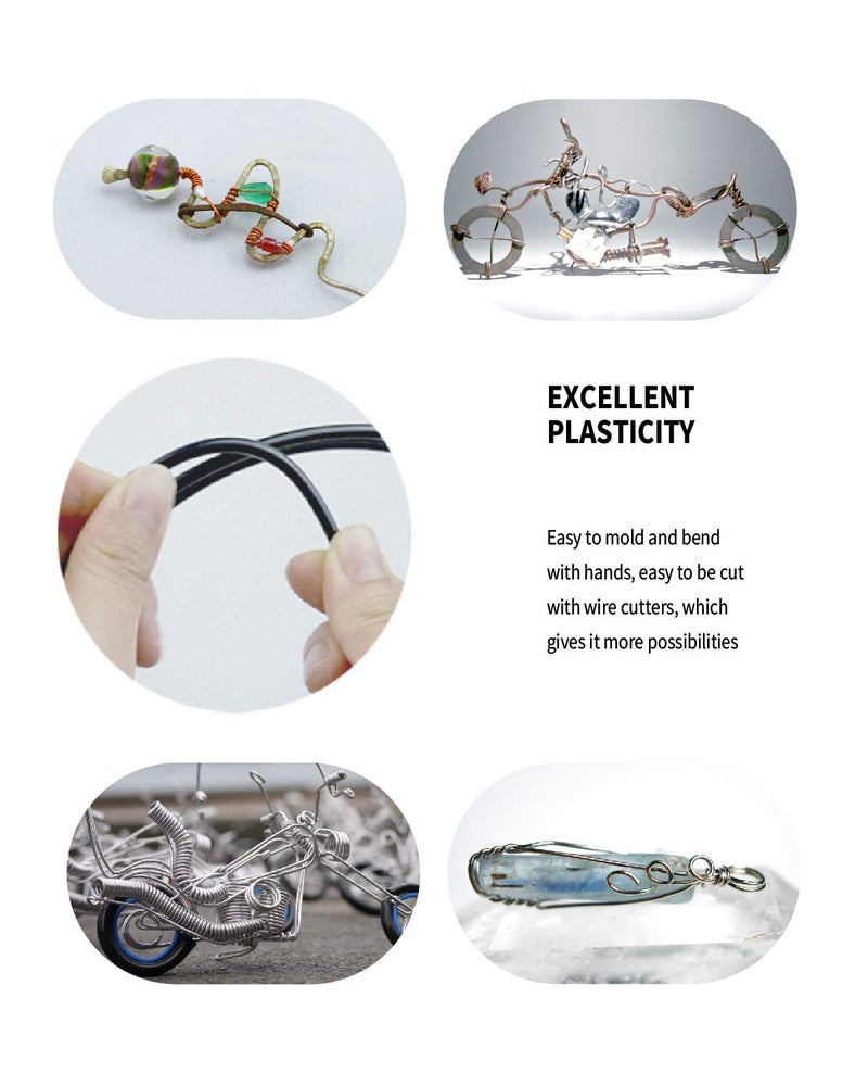 MoHern 6Pcs Bonsai Wire, 6 Sizes of 1mm, 1.5mm, 2mm, 2.5mm, 3mm, 4mm Black Aluminum Wire, Total 152 Feet Bonsai Tool Kitfor Bonzai Trees Indoor - Image 5